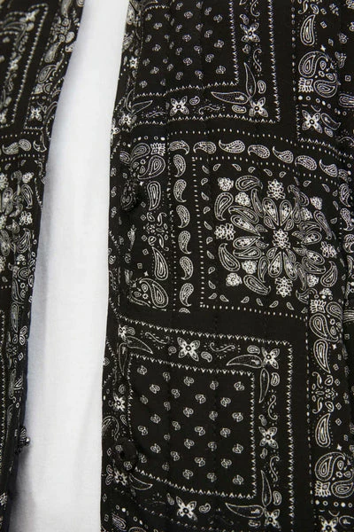 Just Female Miracle Black Paisley Vest 6 Just Female Miracle Black Paisley Vest