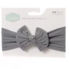 Ziggle Top Bow Turban Headband - Grey 1 Ziggle Top Bow Turban Headband - Grey