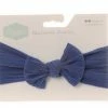 Ziggle Top Bow Turban Headband - Navy