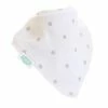 Ziggle Bandana Dribble Bib White With Grey Stars
