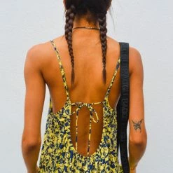 Just Female Opera Pale Banana Dress