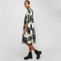 Just Female Black Field Artwork Other Dress