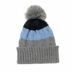 Ziggle Blue And Grey Bobble Hat