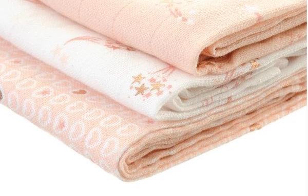 Ziggle Rose Gold Hearts Muslin 3 Ziggle Rose Gold Hearts Muslin