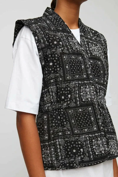 Just Female Miracle Black Paisley Vest 3 Just Female Miracle Black Paisley Vest
