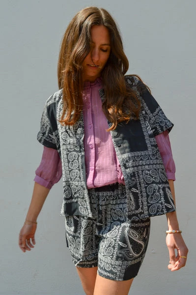 Just Female Paisley Art Black Maid Shirt 4 Just Female Paisley Art Black Maid Shirt