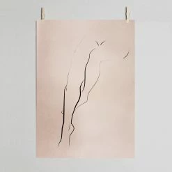 Dowse Curl Figurative Line Drawing Art Print