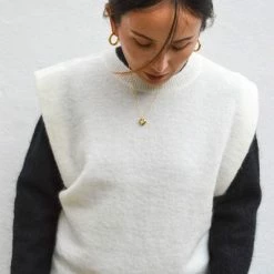 Just Female Coldy Knit Buttercream Vest