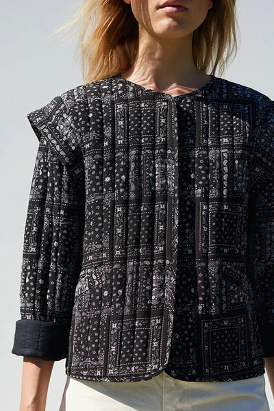 Just Female Miracle Black Paisley Jacket 2 Just Female Miracle Black Paisley Jacket