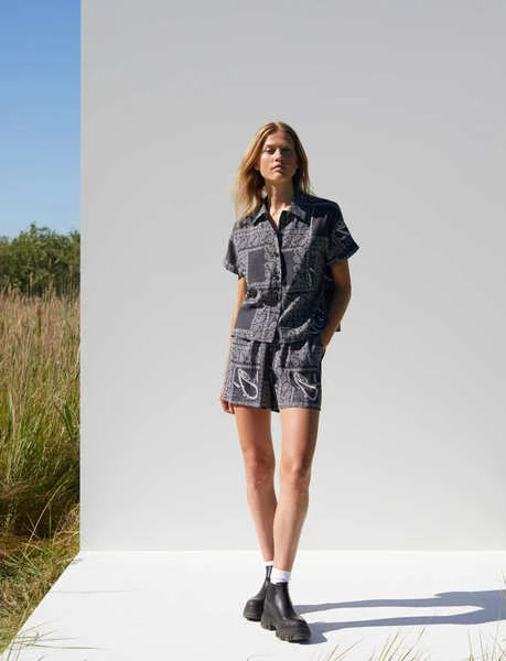 Just Female Black Paisley Print Maid Shirt 5 Just Female Black Paisley Print Maid Shirt