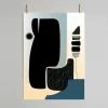 Dowse Blue Silhouette Abstract Print