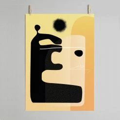 Dowse Yellow Silhouette Abstract Print