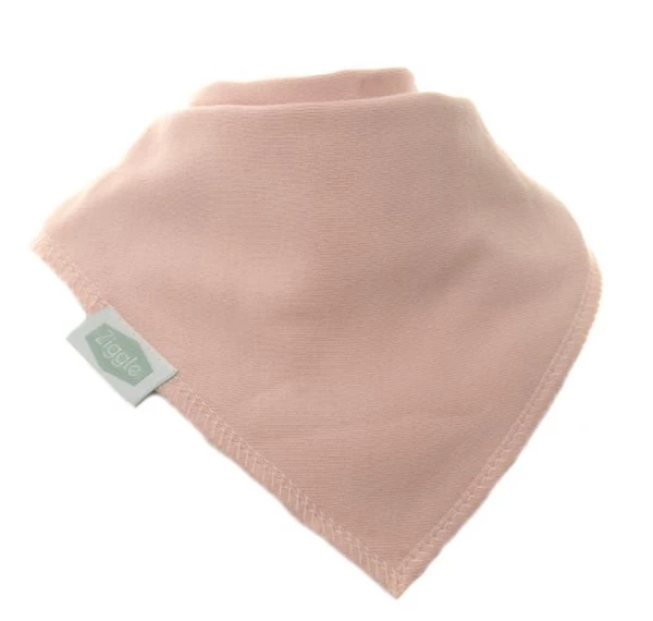 Ziggle Bandana Bib - Pale Pink 3 Ziggle Bandana Bib - Pale Pink