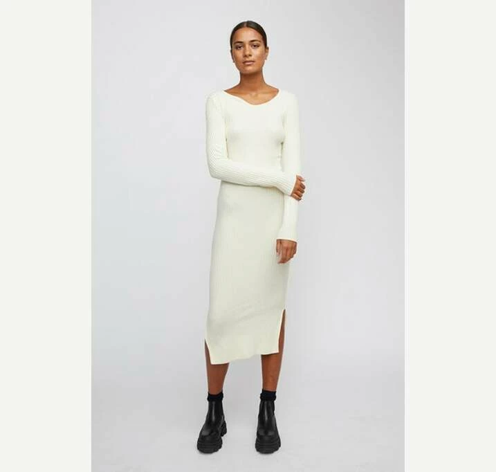 Just Female Ecru Elegant Dress 3 Just Female Ecru Elegant Dress