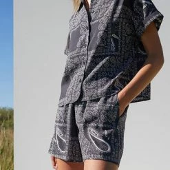 Just Female Just Female Maid Shorts - Paisley Print