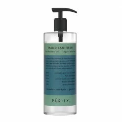 Puritx Organic Hand Sanitiser Single 250 Ml Pump Size With Lavender Mandarin Jasmine Essential Oils Shipping to UK&EU only