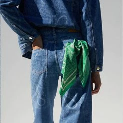 Just Female Mimi Bold Light Blue Scarf Jeans