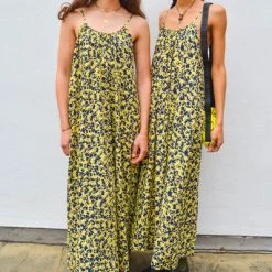 Just Female Opera Pale Banana Dress