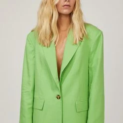 Just Female Green Caro Blazer