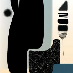 Dowse Blue Silhouette Abstract Print