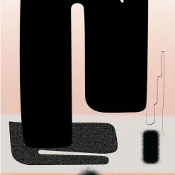 Dowse Pink Silhouette Abstract Print