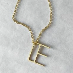 Dowse Silver Initial Necklace 32 Dowse Silver Initial Necklace