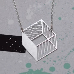 Dowse 3D Cube Necklace