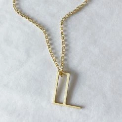 Dowse Silver Initial Necklace 39 Dowse Silver Initial Necklace