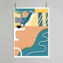 Dowse Hot Pool Art Print