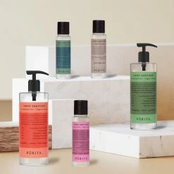 Puritx Organic Hand Sanitiser Single 250 Ml Pump Size With Geranium Lime Peppermint Essential Oils Shipping to UK&EU only