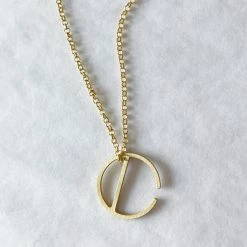 Dowse Silver Initial Necklace 30 Dowse Silver Initial Necklace