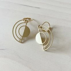 Dowse Sterling Silver Eclipse Earrings