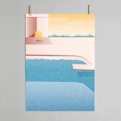 Dowse Dive Swimming Pool Art Print