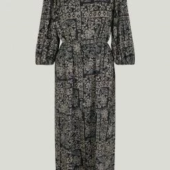 Just Female Strong Dress Black Scarf Art