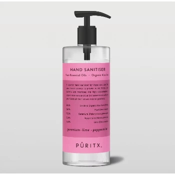 Puritx Hand Sanitiser 250ml Dispenser in Geranium, Lime and Peppermint 3 Puritx Hand Sanitiser 250ml Dispenser in Geranium, Lime and Peppermint