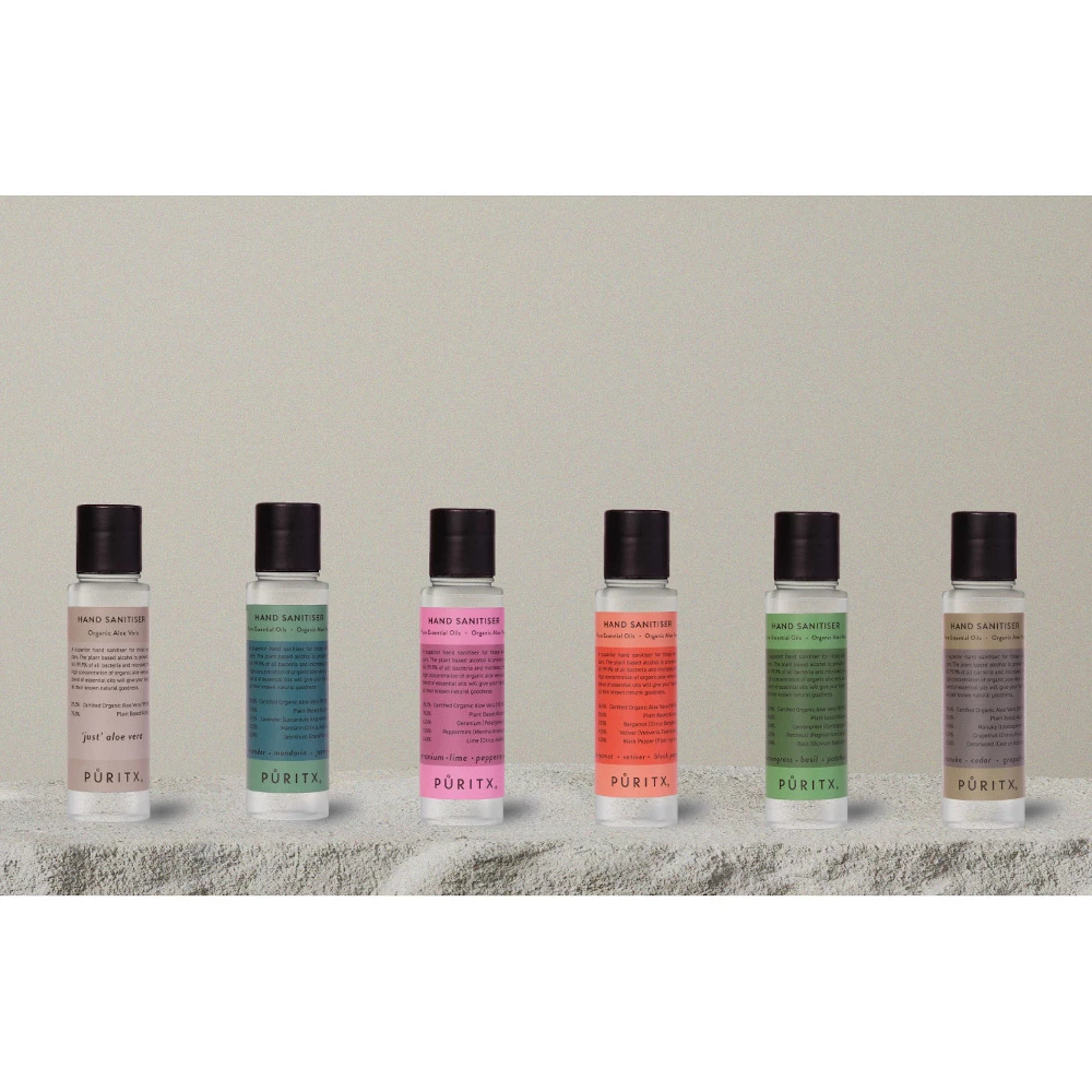 Puritx Organic Hand Sanitiser Set of 1 x 250ml Pump plus 2 x 60ml Travel Size with Geranium, Lime & Peppermint Essential Oils Shipping to UK&EU only 12 Puritx Organic Hand Sanitiser Set of 1 x 250ml Pump plus 2 x 60ml Travel Size with Geranium, Lime & Peppermint Essential Oils Shipping to UK&EU only