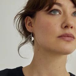 Dowse Sterling Silver Eclipse Earrings