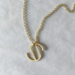 Dowse Silver Initial Necklace 44 Dowse Silver Initial Necklace