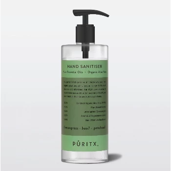 Puritx Hand Sanitiser 250ml Dispenser in Lemongrass, Basil and Patchouli 3 Puritx Hand Sanitiser 250ml Dispenser in Lemongrass, Basil and Patchouli