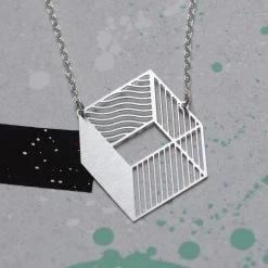 Dowse 3D Cube Necklace