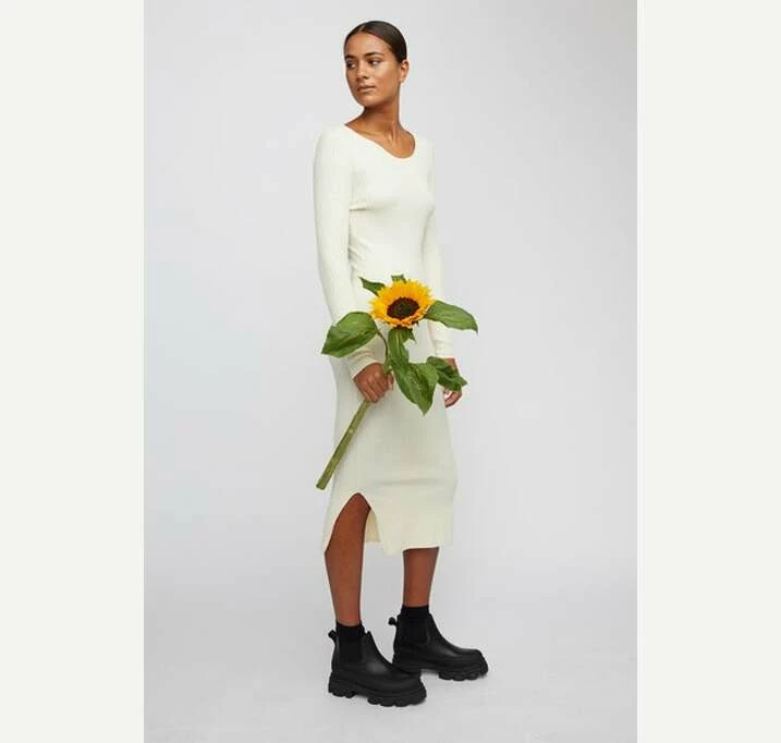 Just Female Ecru Elegant Dress 5 Just Female Ecru Elegant Dress